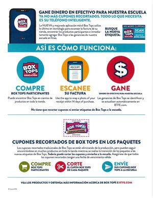 Earn Box Tops - Spanish